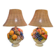 Large pair of Italian designer ceramic lamps 70'80'