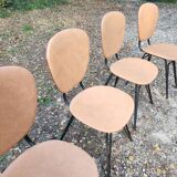 4 vintage faux leather chairs