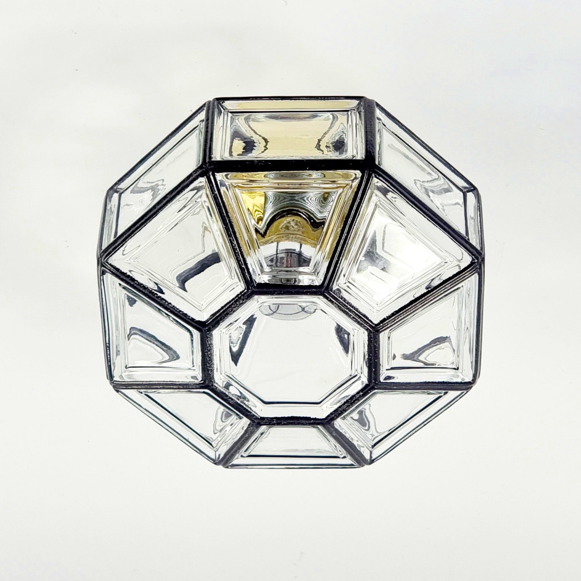Glass flush mount from Limburg 1960s