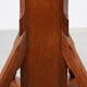 Art Deco oak pedestal with pierced brackets and cross base, Belgium 1920s