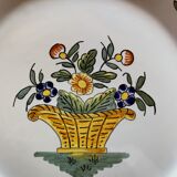 Magnificent old plate in Vieux Rouen signed