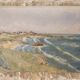 Tableau Oil on canvas - Atlantic coast landscape Cliffs signed Jouannea