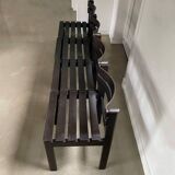 Set of vintage design slat chairs
