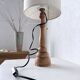 Lampe de bureau en bois chêne clair 1950