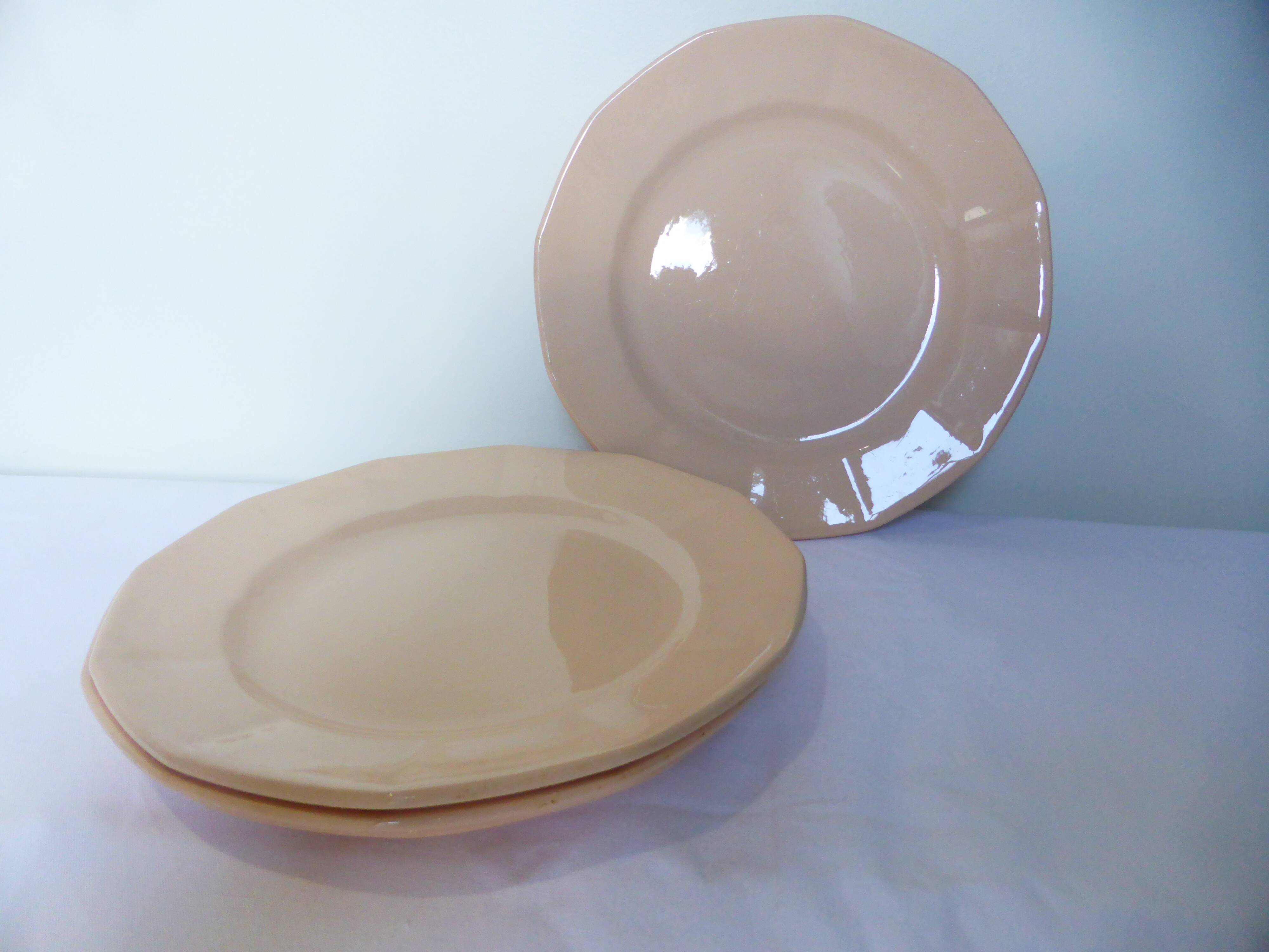 4 vintage dessert plates from Digoin Sarreguemines