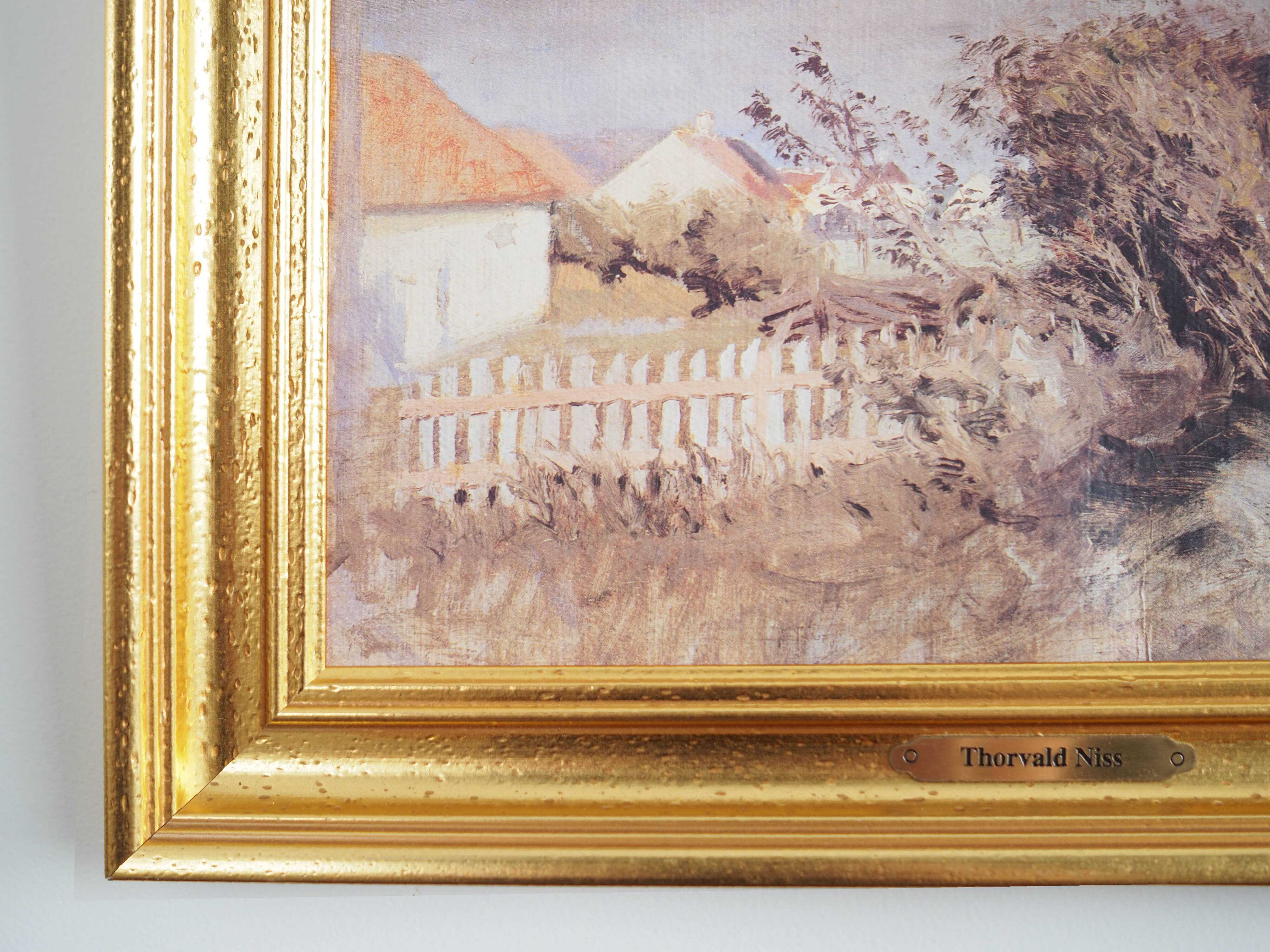 Painting „The Rainbow over the Village”, Scandinavian design, 1960s