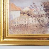 Painting „The Rainbow over the Village”, Scandinavian design, 1960s