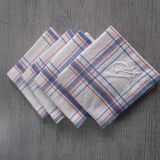 4 old monogrammed napkins