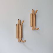 Porte-manteaux muraux vintage en bambou du milieu du siècle