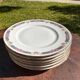 Set of 6 dessert plates in Limoges porcelain, Bernardaud & Co, dec