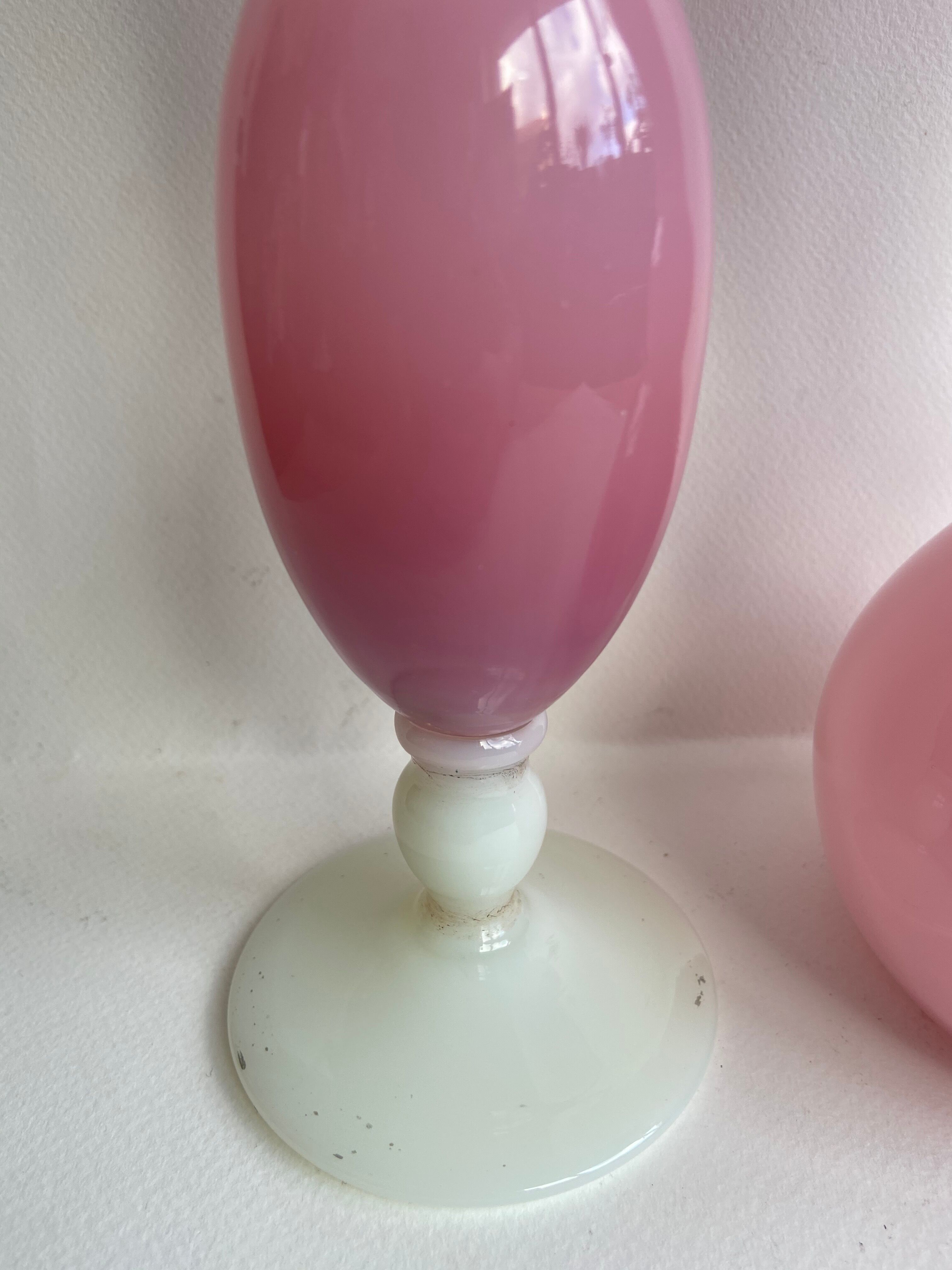 Pair of opalin vases