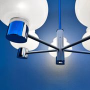 Lustre Space Age opaline chrome années 70