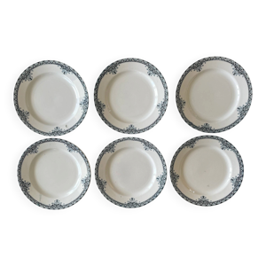 6 assiettes plates anciennes