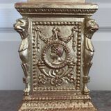 Antique Large Cassolette Lamp Empire Greek Roman Gilded Wood 19th Century 60