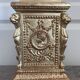 Antique Large Cassolette Lamp Empire Greek Roman Gilded Wood 19th Century 60