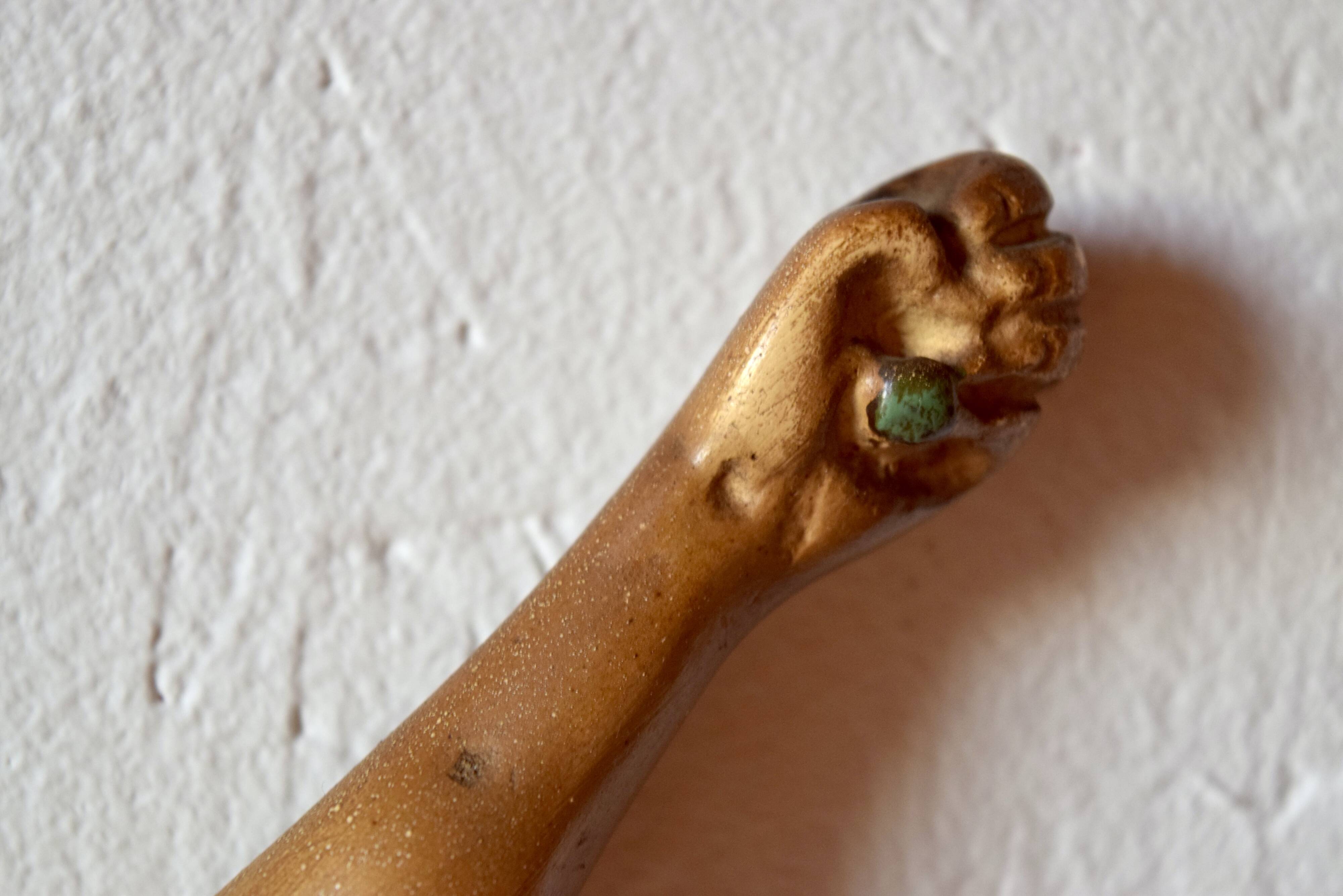 Plaster hanging icon - sculpture of Jesus in crucifixion position