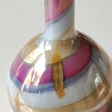 Vase ball glass of blown Art, Murano, ribbon strips