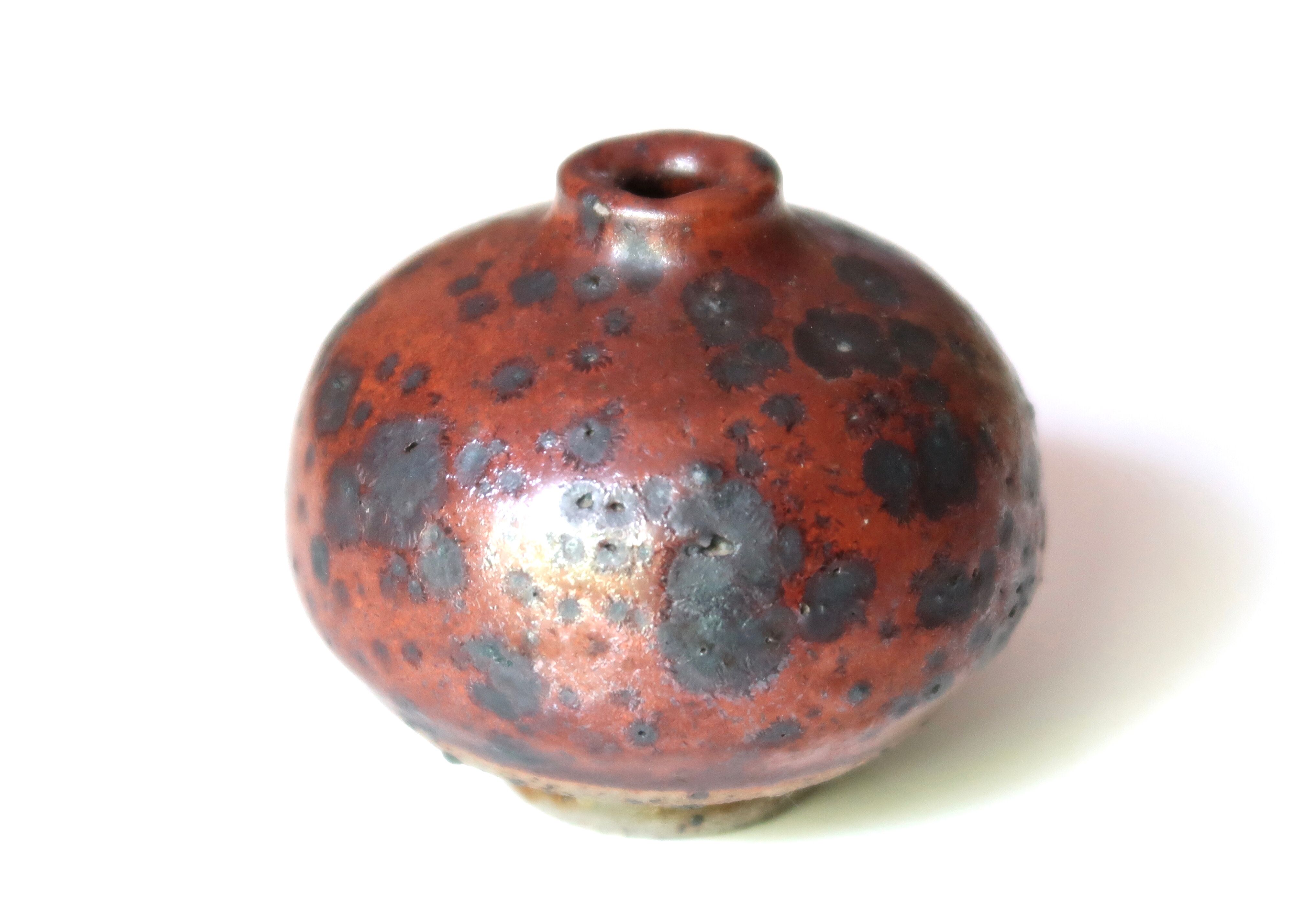 Pyrity sandstone ball vase, 70s