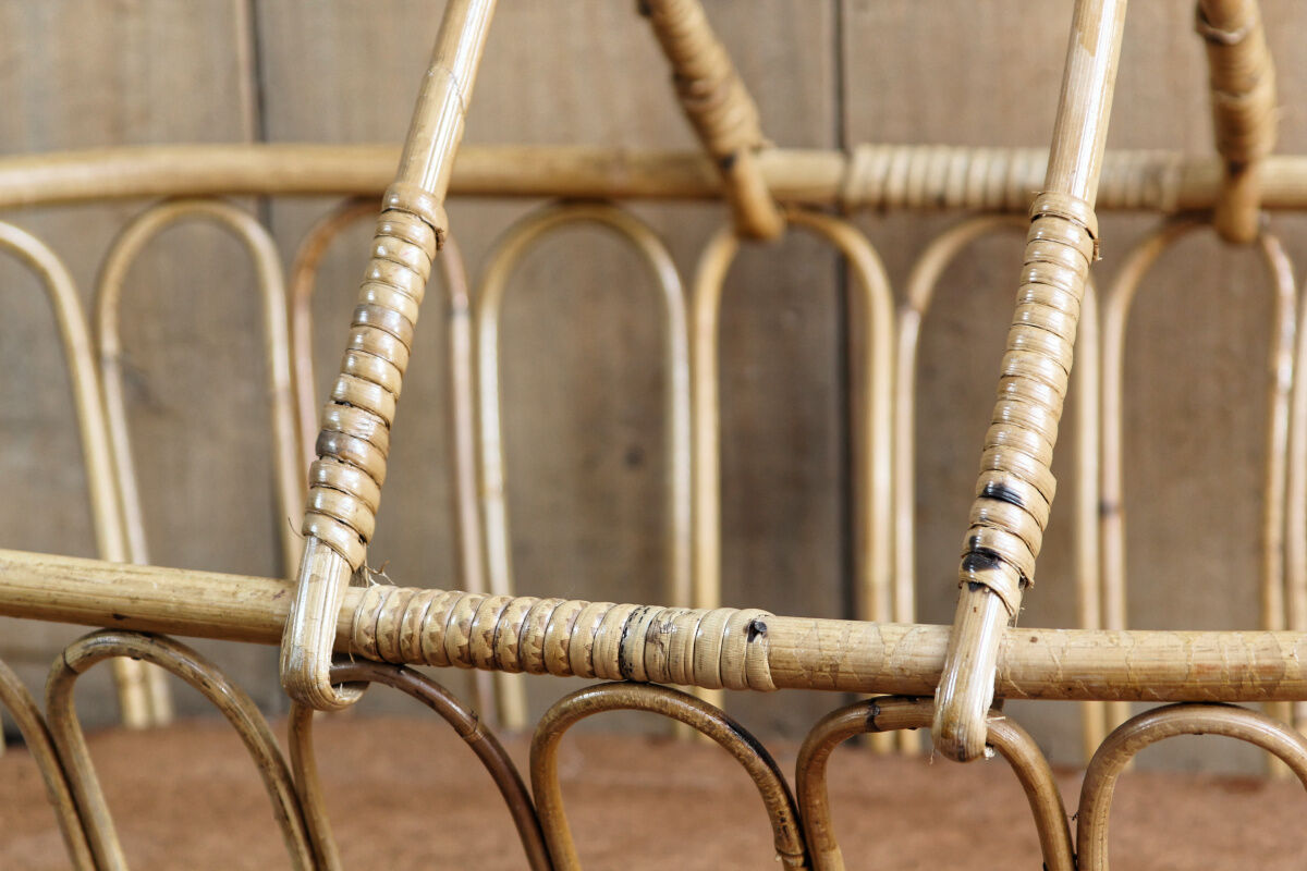 Vintage rattan bassinet