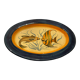 Plat ovale, terre cuite vernissée, 40 cm