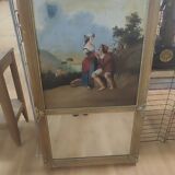 Mirror trumeau in gilded wood and stuck