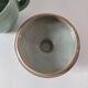 Covered sugar bowl in celadon ceramic – modernist lines