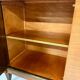 Antique art deco sideboard from the 1930s with veneered wood and bronze insert