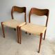 Lot de 2 chaises en teck modèle 71 de Niels Otto Møller pour J.L. Møllers, années 1950