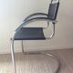 Cantilever Italy chair from the 70s in black leather