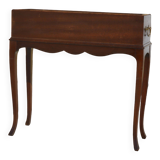 Elegant mid-century teak planter with tray.