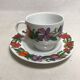 Series 6 cups old kaiser ceramic white + flowers vintage designs