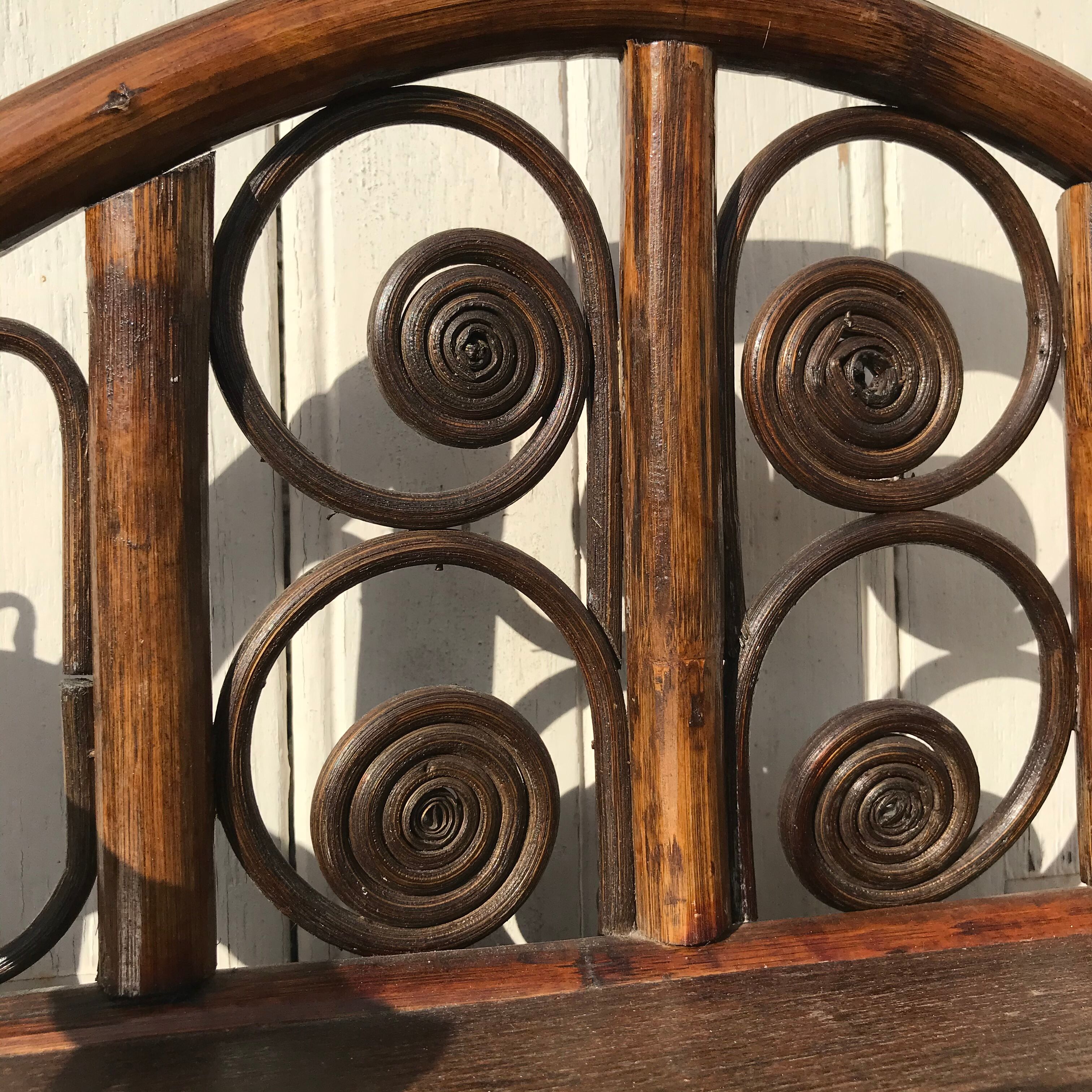 Vintage rattan cabinet