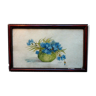 Framed watercolor by Mr. Mesnard, Blueberry Bouquet, circa 1930
