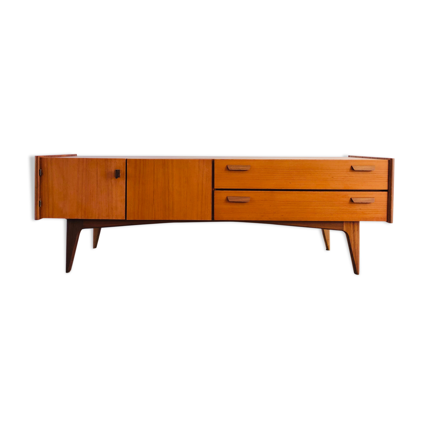 Enfilade scandinave basse en teck, 1960