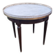 Bouillotte coffee table with antique marble top, Louis XVI style