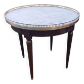 Table basse bouillotte plateau marbre ancienne style louis xvi