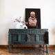 Ancient Indian furniture Damchiya blue