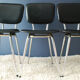 Set of three chairs in black leatherette