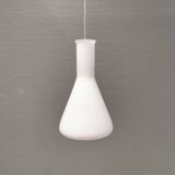 Hanging lamp in milky white glass