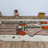 Handmade wool Berber rug 272 X 148 CM