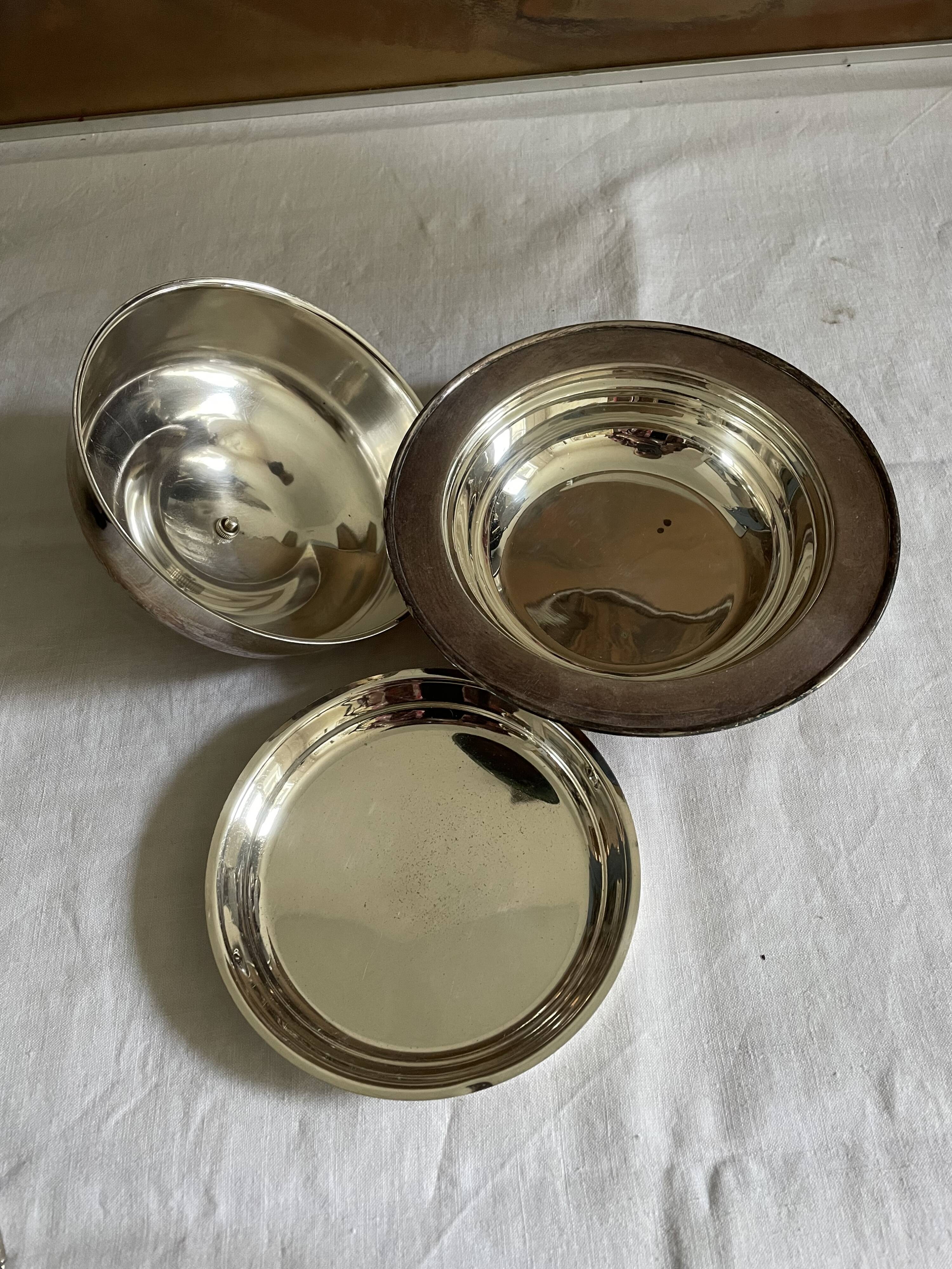 Silver metal bell tower