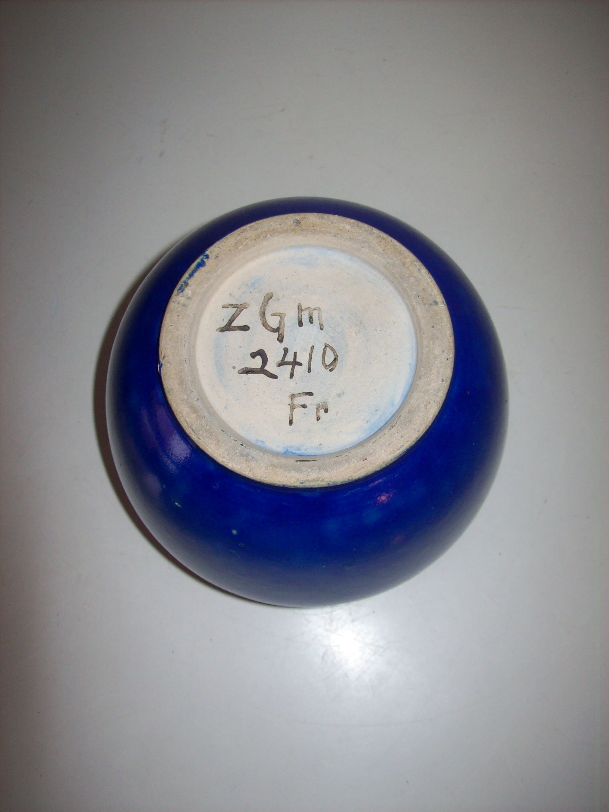 Art deco ball vase signed