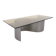 Vintage rectangular Space Age coffee table in steel and smoked glass.