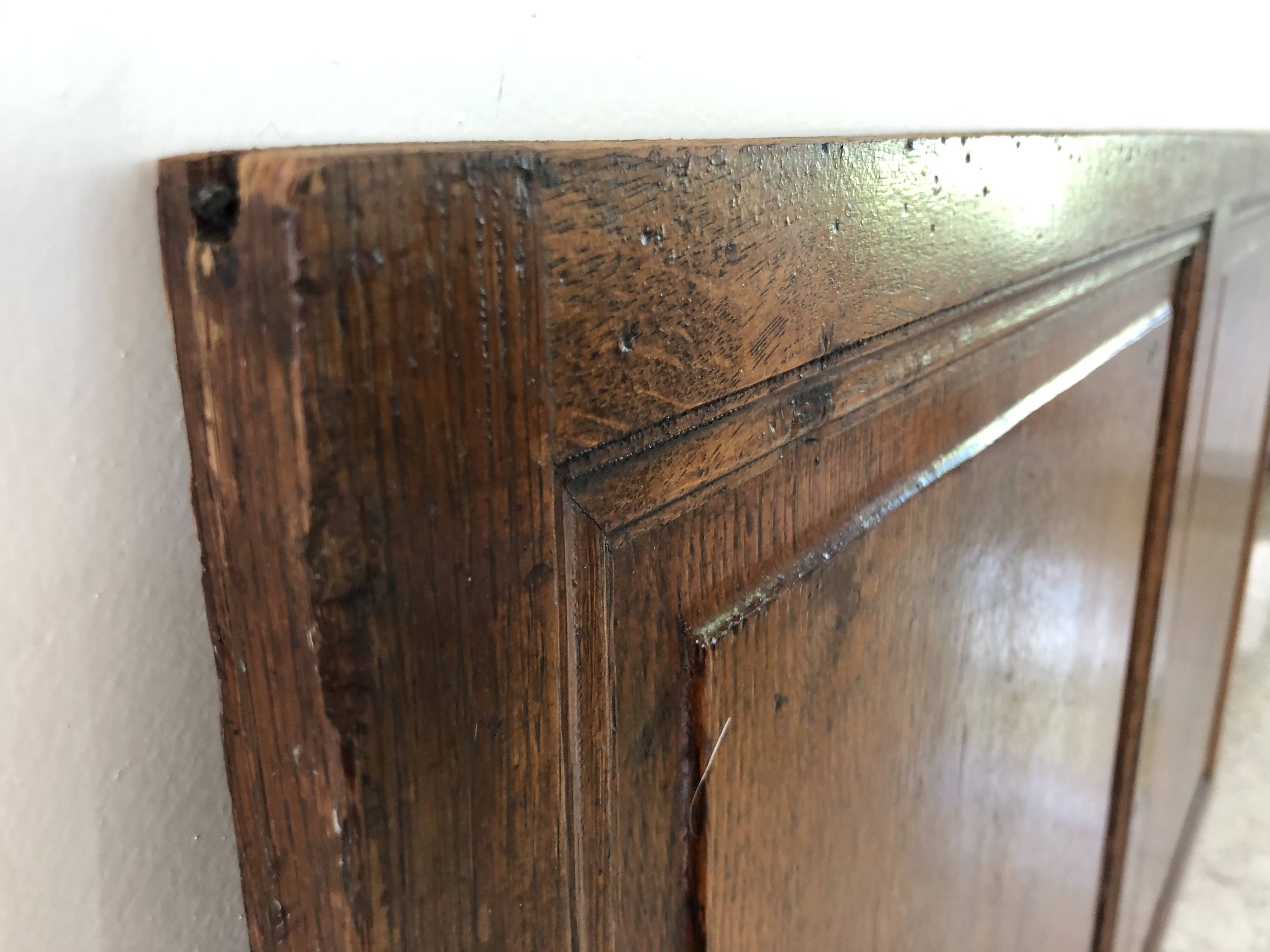 Vintage solid oak sliding door