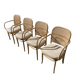 4 curved wooden dining chairs