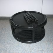 Table noire avec 2 plateaux, 1970