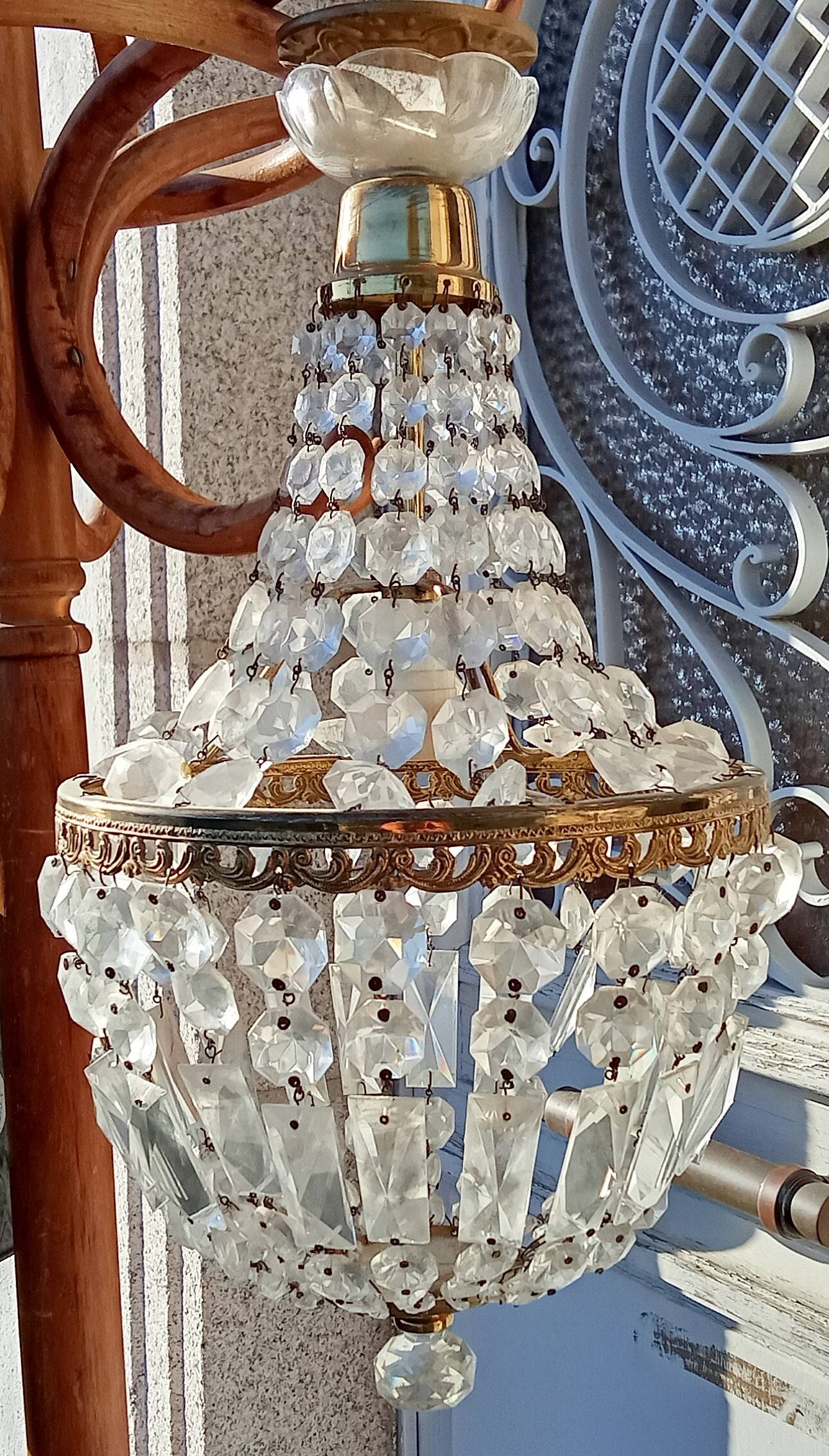 Antique hot air balloon chandelier with tassels