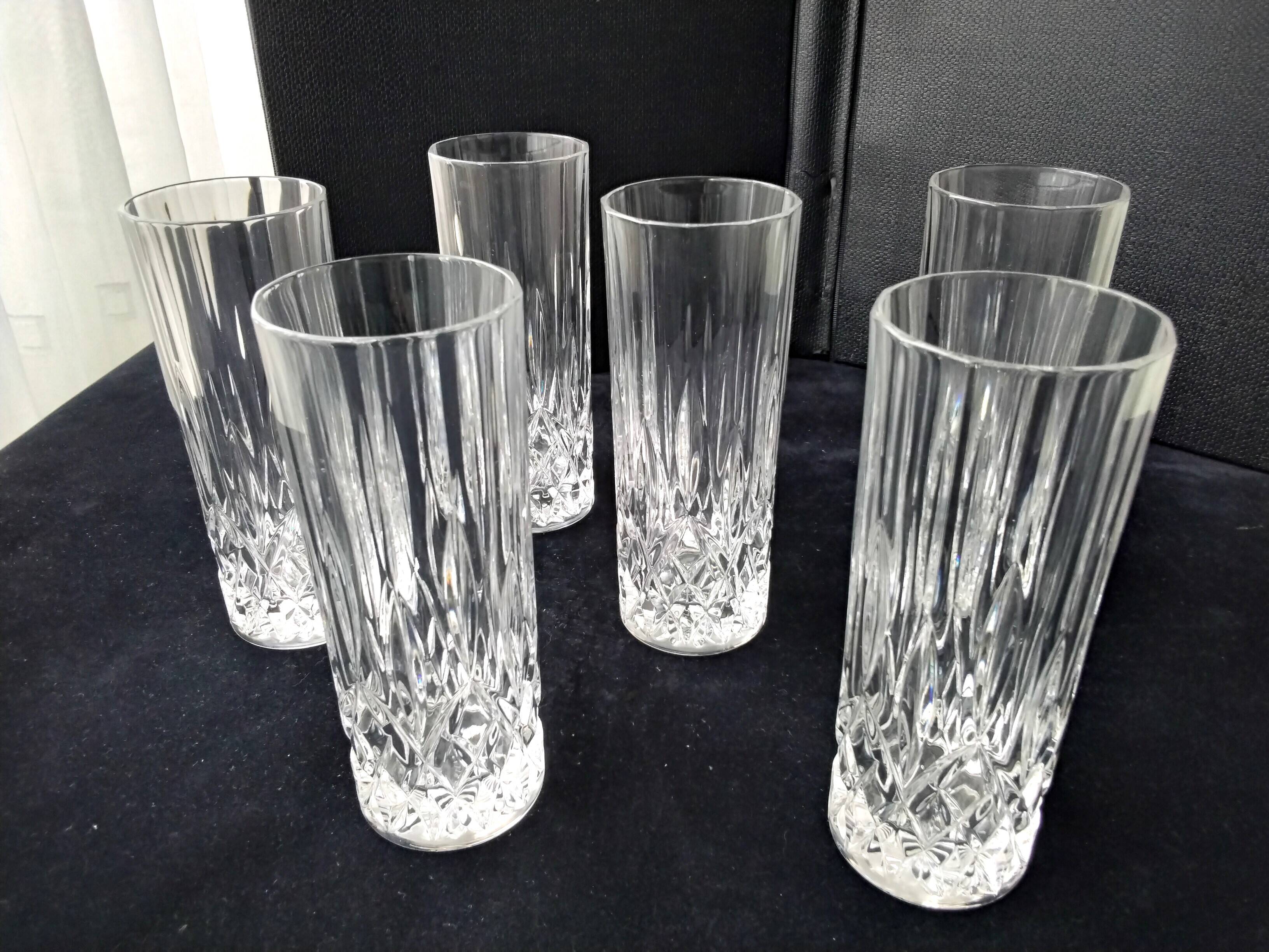 6 Cocktail glasses, whiskey soda in RCR crystal