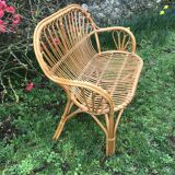 Vintage rattan seat length 103