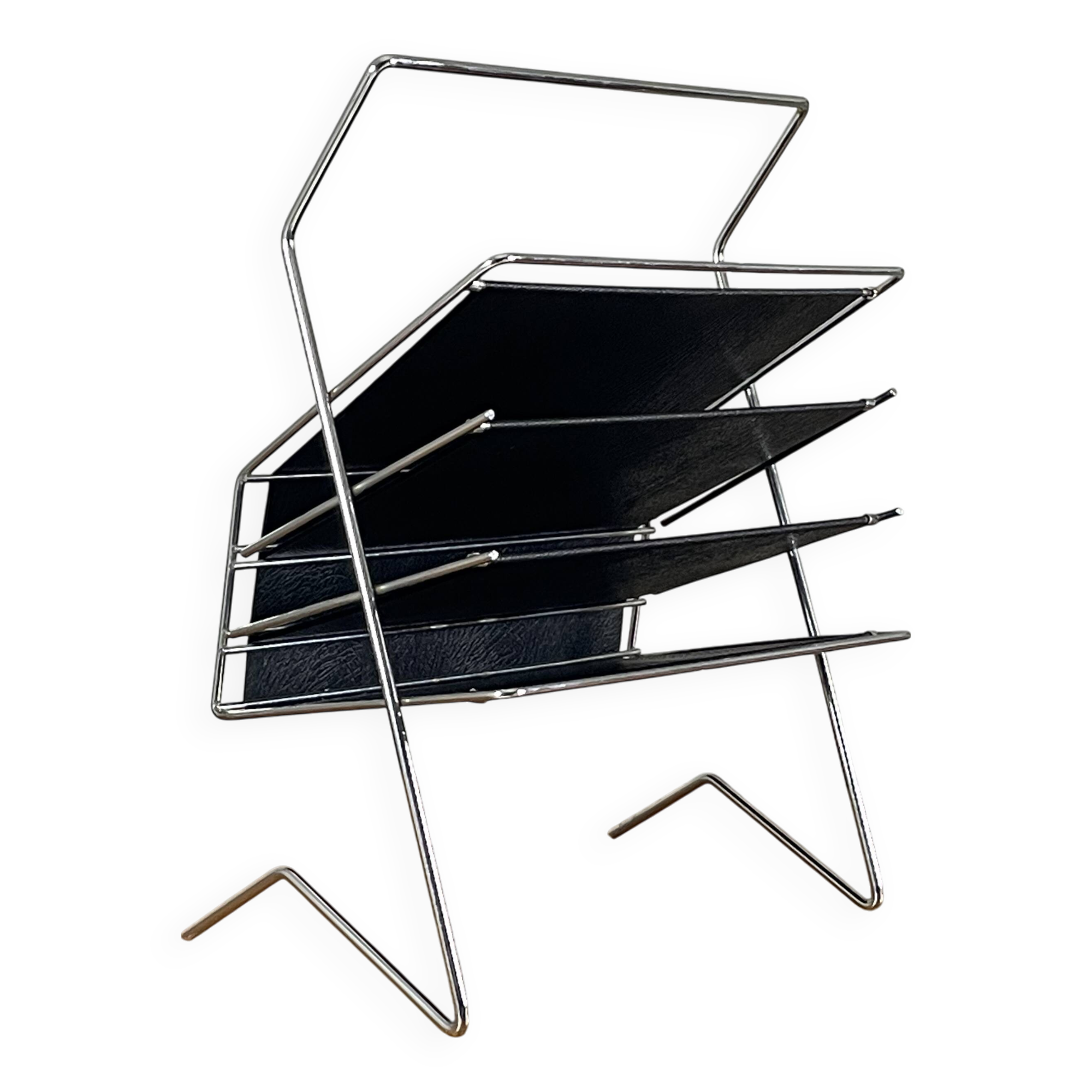 Vintage magazine rack by voss, germany, 1960s